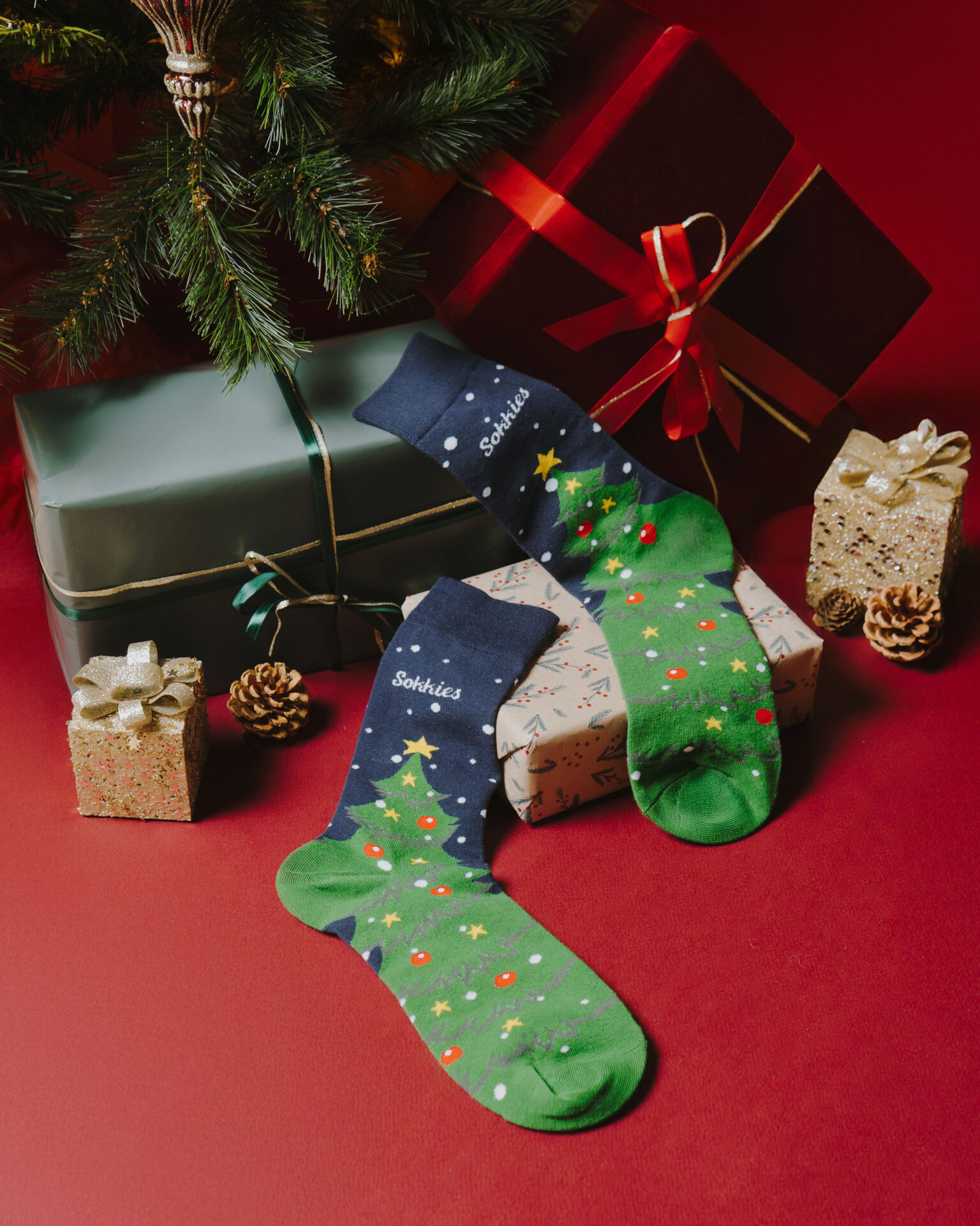 kerstsokken bedrukken sokkies